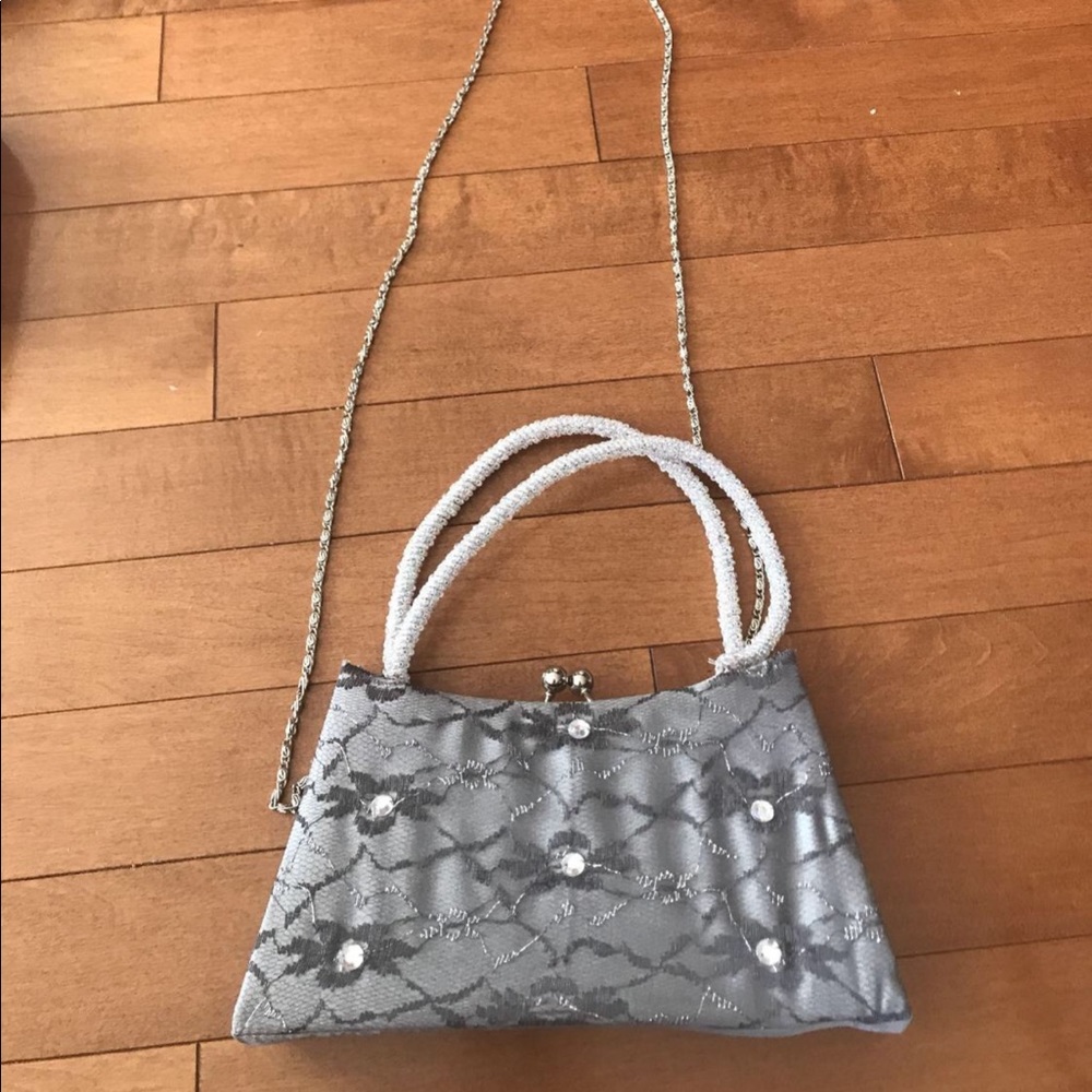 Evening purse with beaded handle